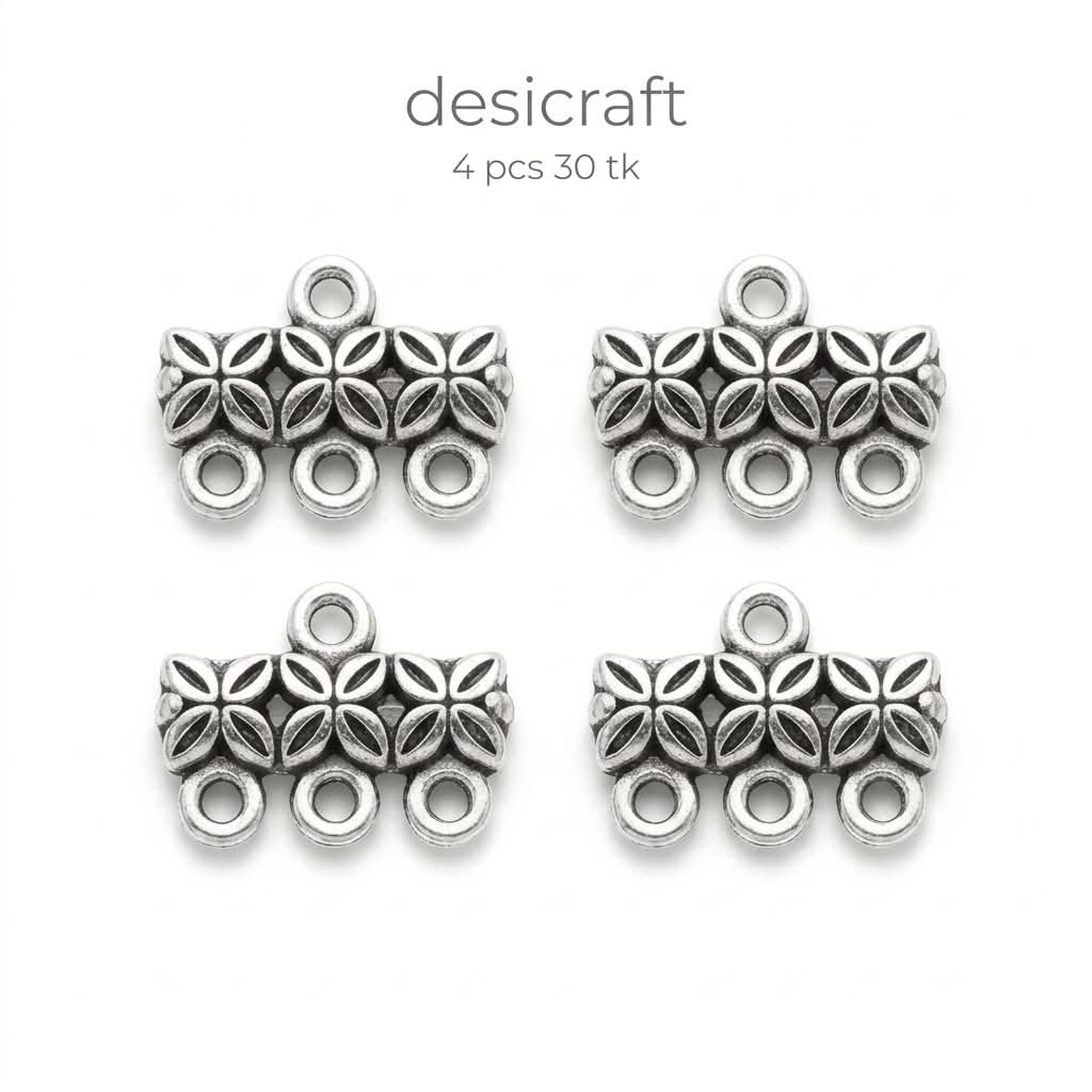 3 hole Silver connector