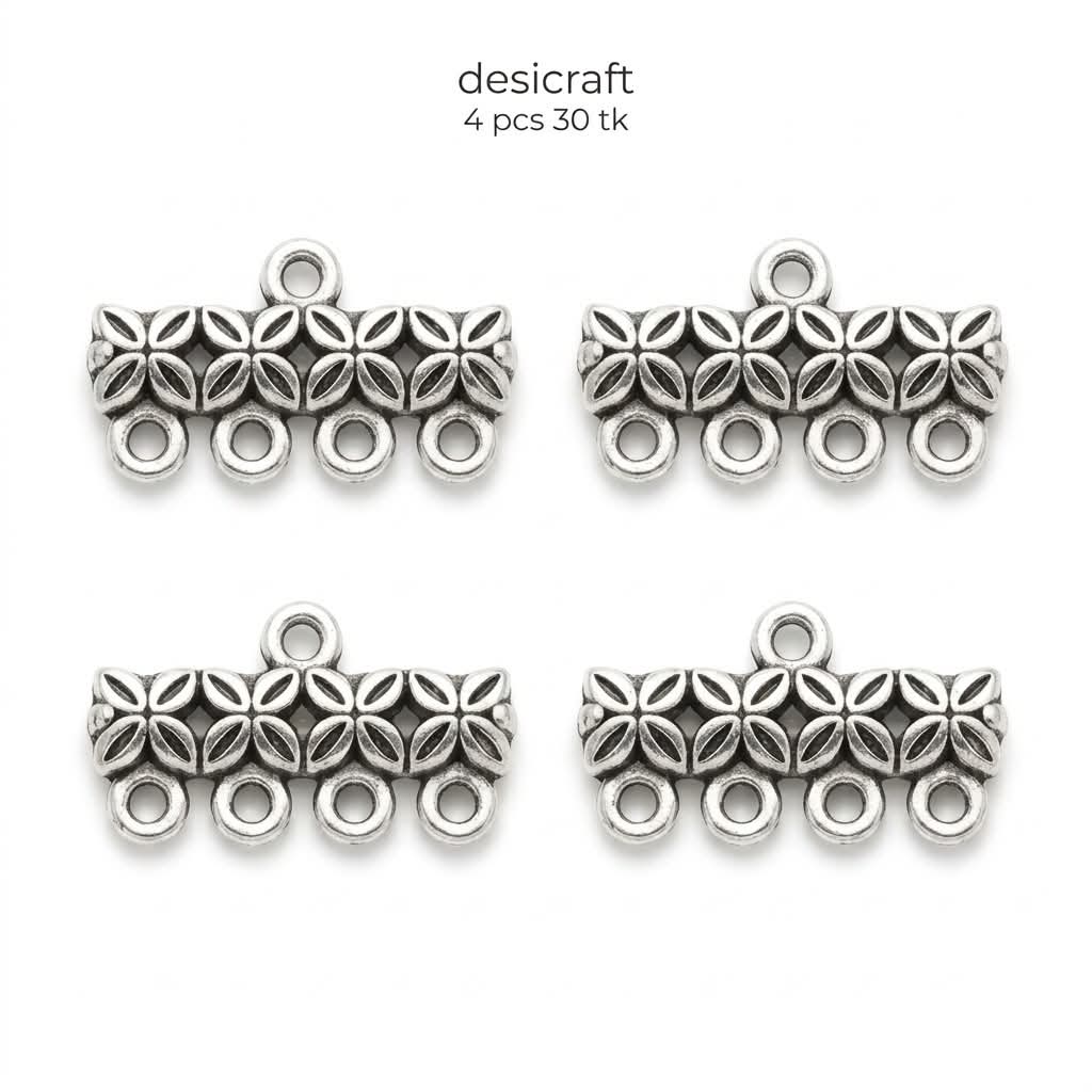 4 hole silver connector