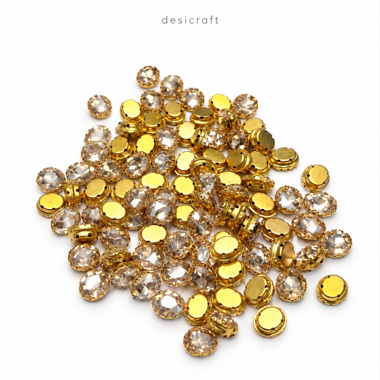 Oval Shape Stone-Golden