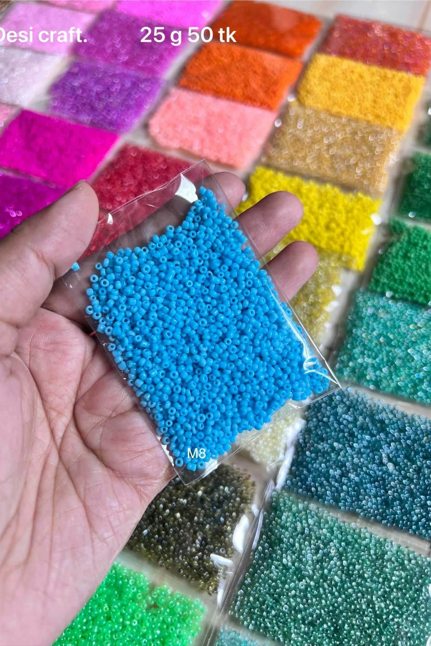 Matte Seed beads sky