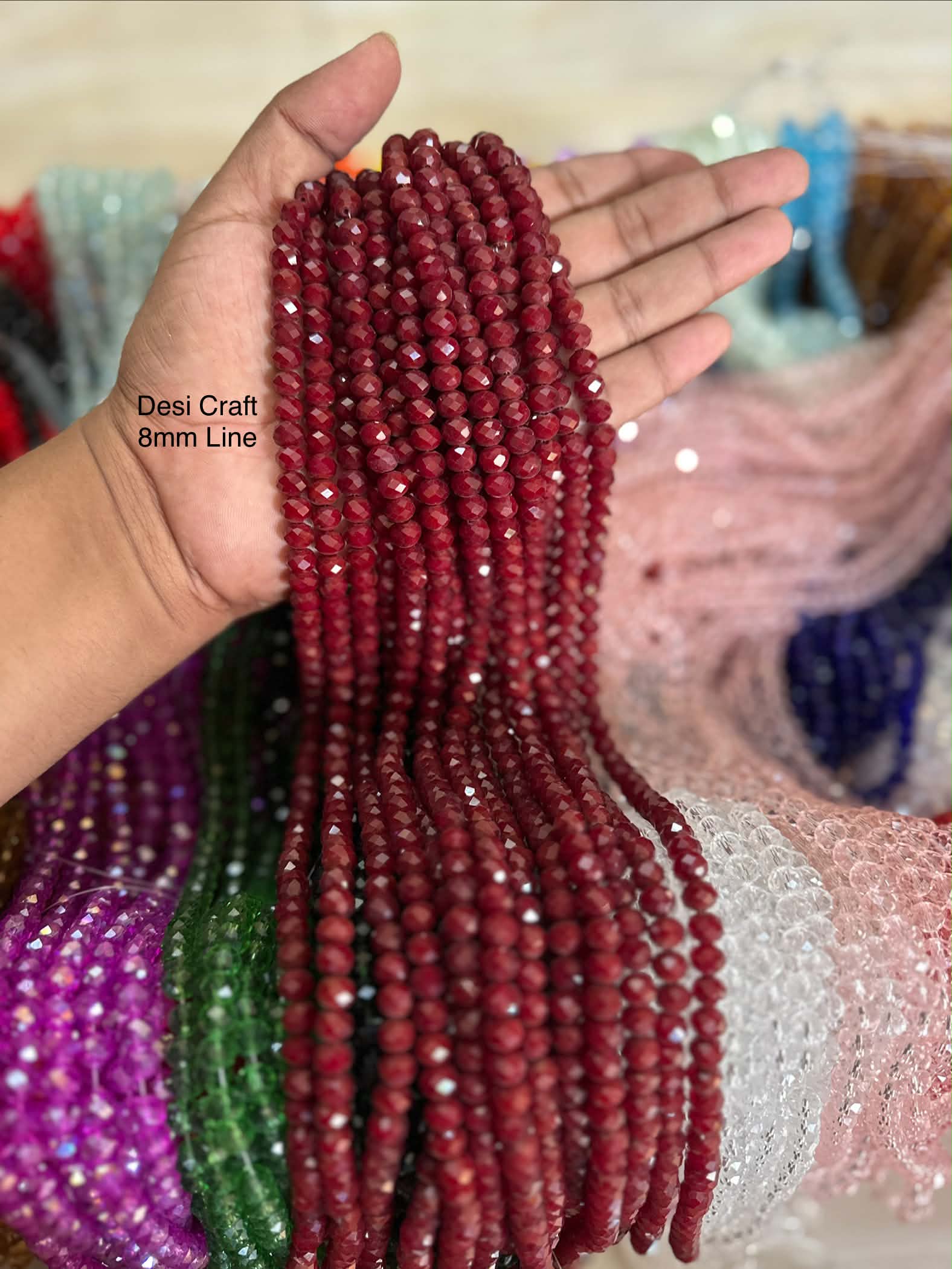 8mm maroon matte