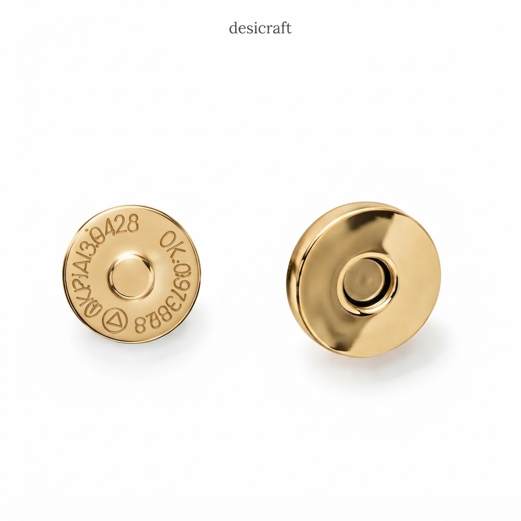 Magnetic Snap Button Set golden