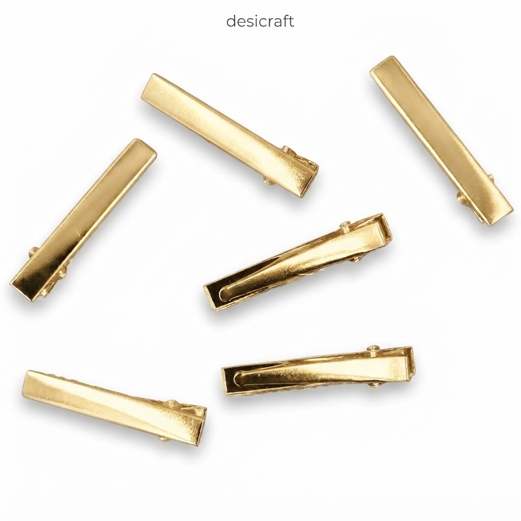 Hair clip golden 10 pcs 50
