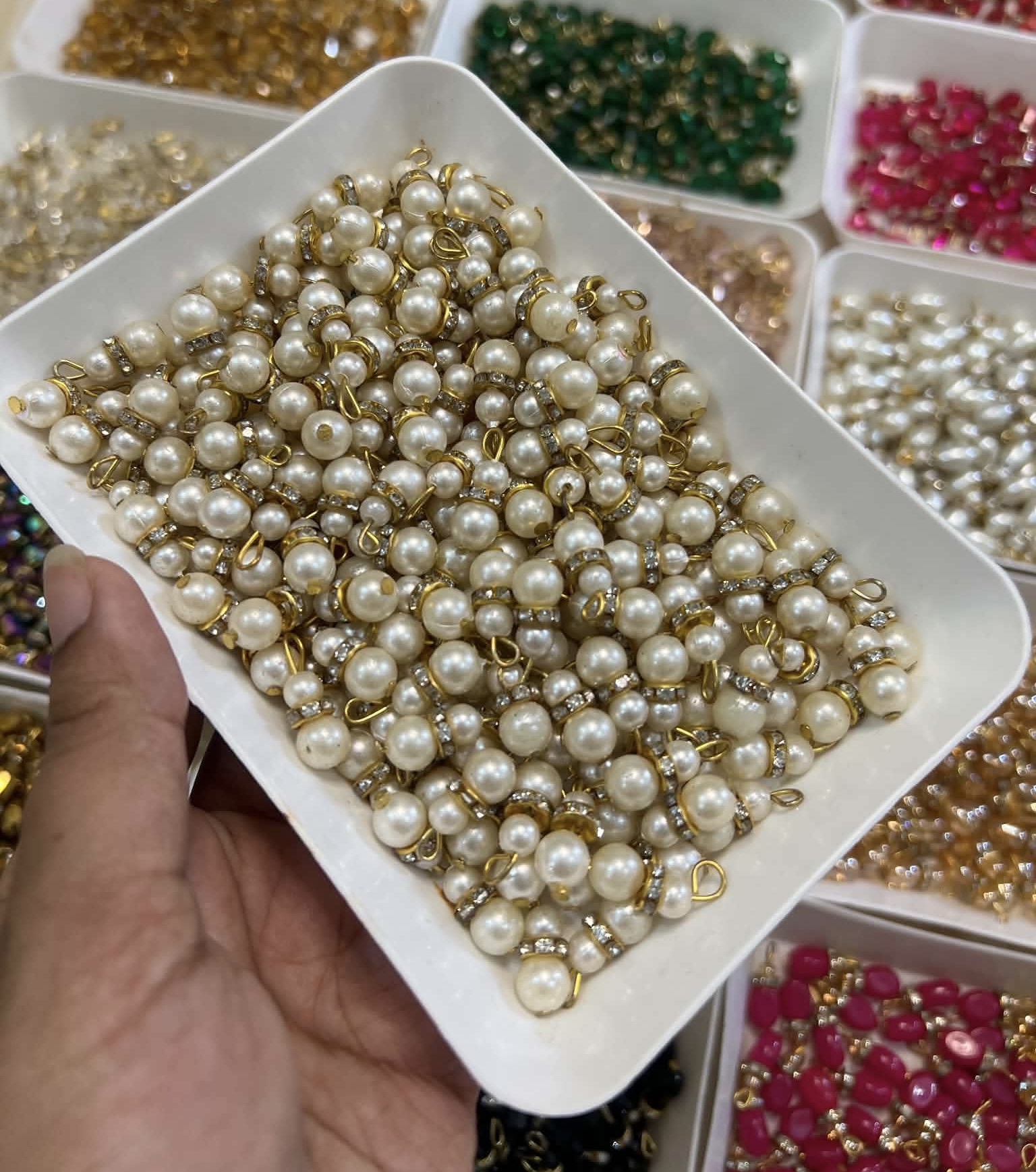 Round pearl Tarsel 10 pcs