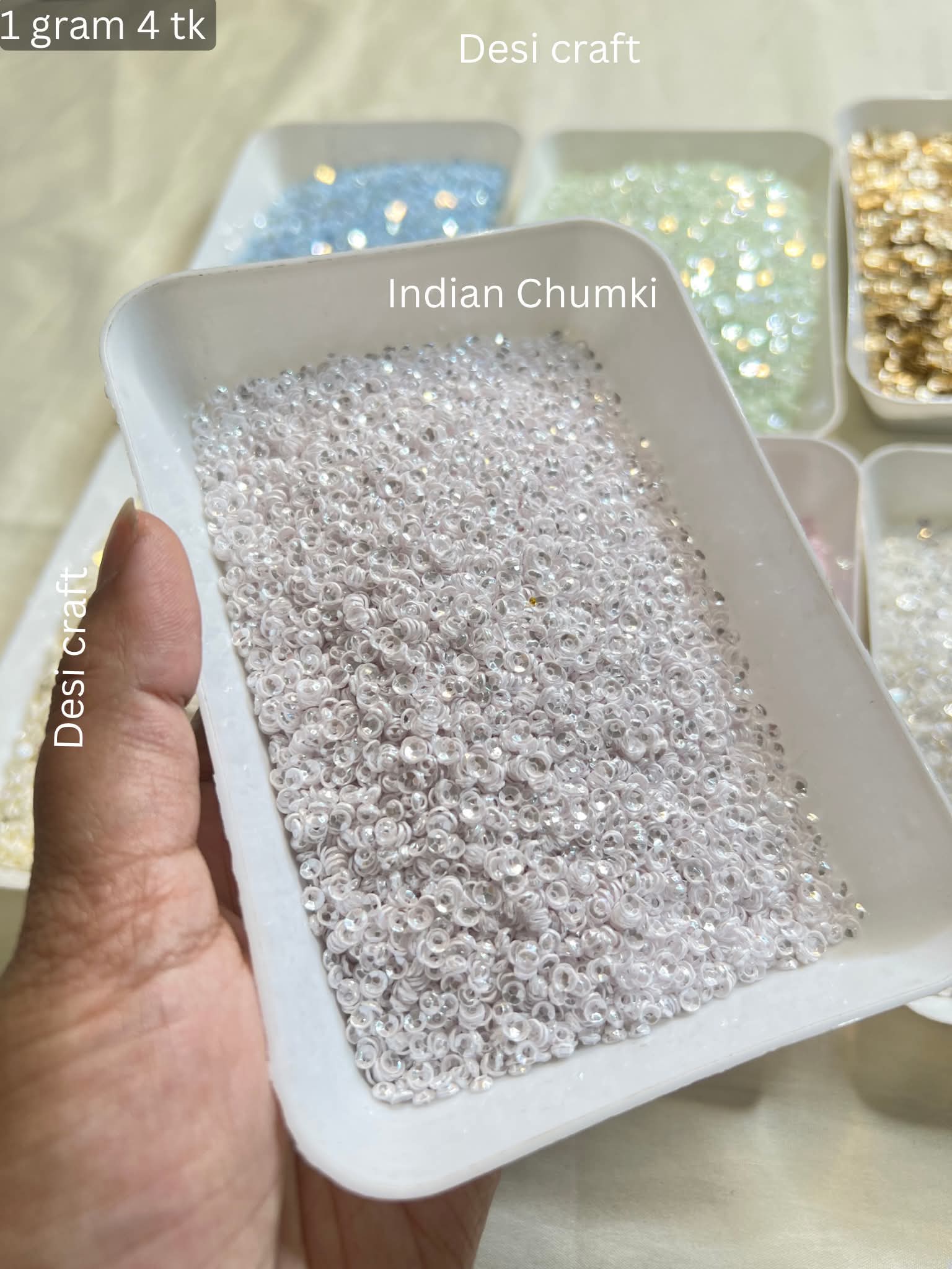 Indian chumki white ful