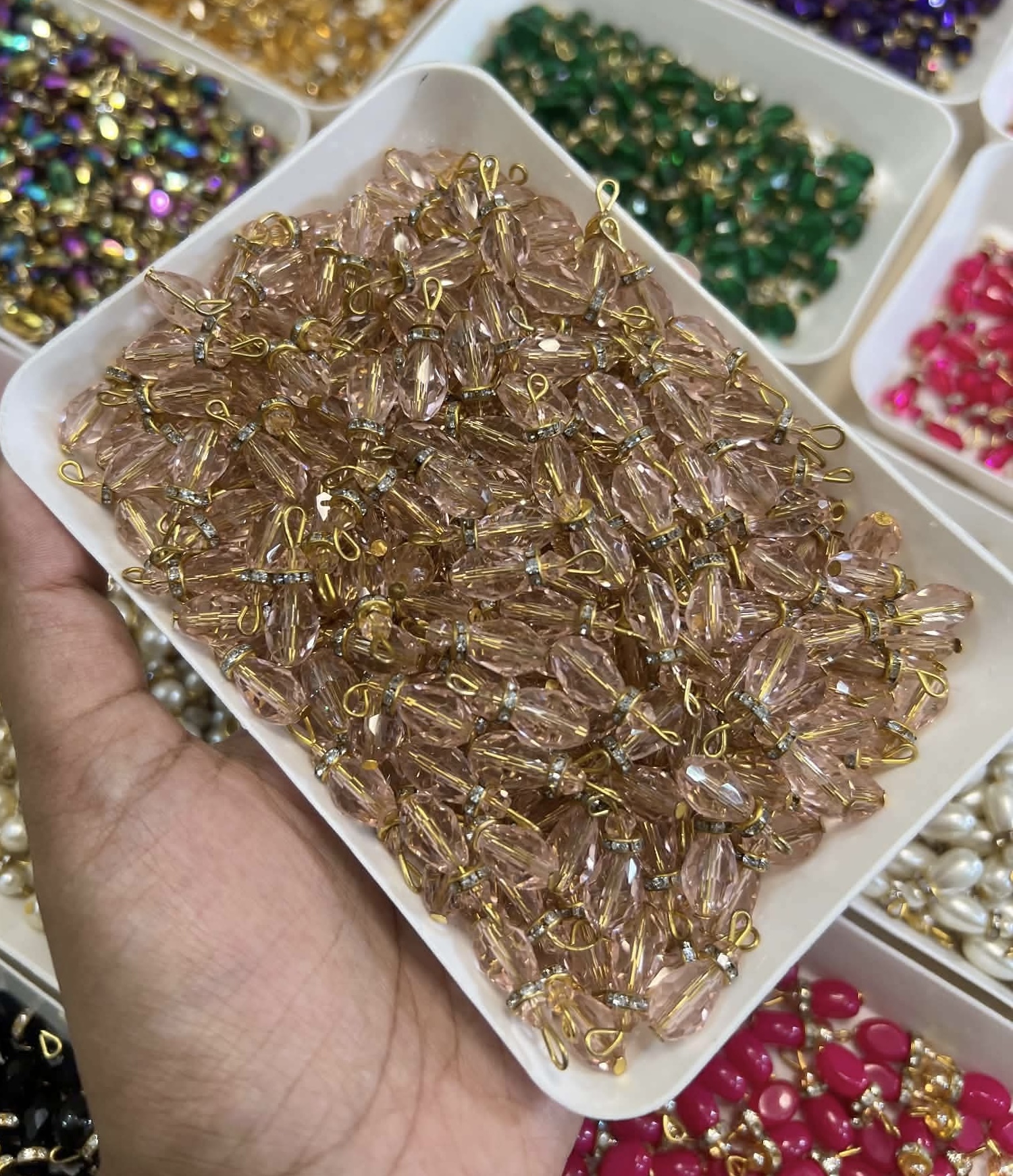 Crystal Tarsel pink 10 pcs