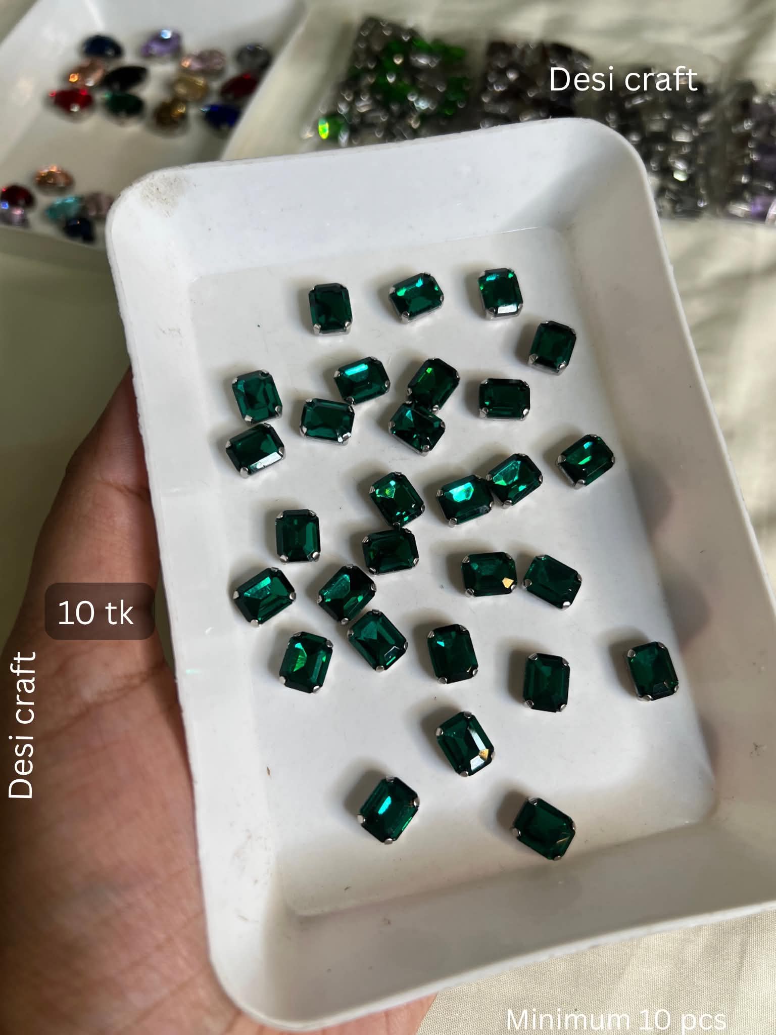 Stone bottle green 5 PCs